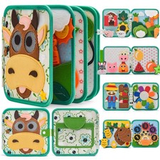 Montessori Busy Book for Toddlers 1-3, Felt Quiet Book  Busy Board for Presc...