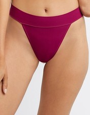 Maidenform Women's Seamless Comfort Waistband Thong Venture Pink Size XL 2770