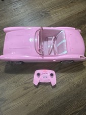 Barbie Hot Wheels RC Corvette Convertible Car with Remote 2.4GHz Tested Works