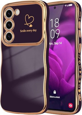Samsung Galaxy S23 Plus Case for Women Girls, Cute Wave Frame Curly Shape Cover