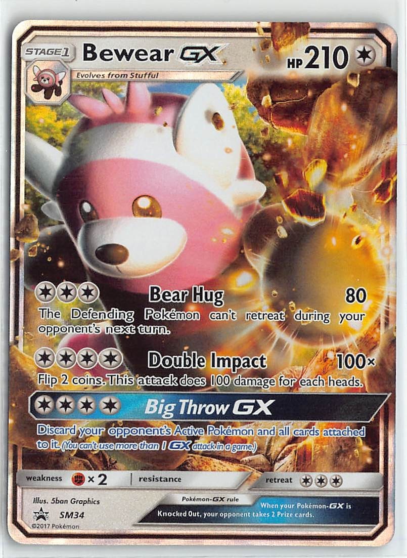Pokemon Sun & Moon Promos Bewear GX Foil Promo #SM34