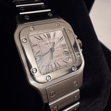 Cartier Santos Galbee 2423 Automatic Guilloche Dial