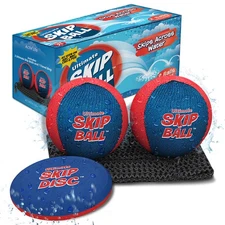 Activ Life Ultimate Skip Ball 2 Inch Water Ball For Kids And Adults Red Blue