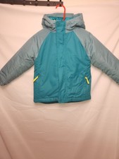 All In Motion Green 3 In 1 Jacket With Hood Insulated Zipper Button Girls XS