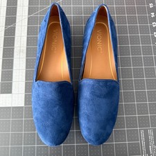 NWOT Vionic Willa II Womens 6.5 Navy Suede Loafers Comfort Old Money Career Corp