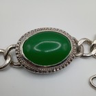 Vintage Handmade Men's Green Onyx Silver Bracelet. 9 inches long. 57g — photo 2