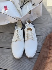 ALDO Men  s White Patent Leather Lace-Up Oxford Dress Shoes Round Toe US 9.5
