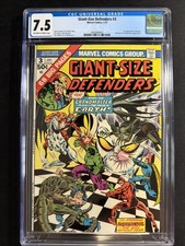 Cómics Marvel Edad de Bronce 1975 talla gigante Defensores #3 CGC 7,5 primera impresión *S17
