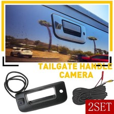 For Chevy Silverado/GMC Sierra View Backup Tailgate Handle Camera 2007-2013 2SET