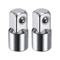 "Stecknussadapter 2 StüCk 3/8\"-1/2\" Crv-Stahl Silber"