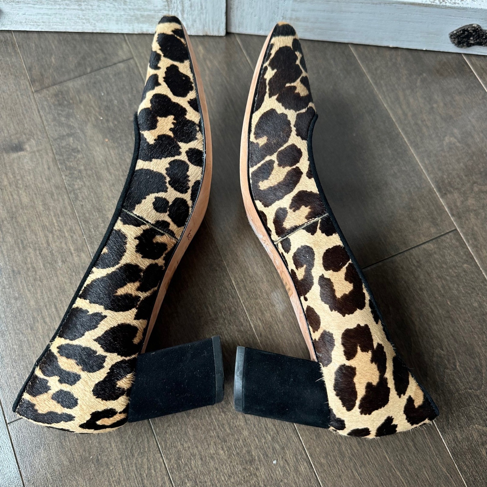 Kate Spade Leopard Print Cow Fur Fall Holidays Classic Block Heel 7M thumbnail 4