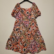 Vince Camuto Women's Plus Size 18W New With Tag Midi Puffed Sleeves Smocked Back