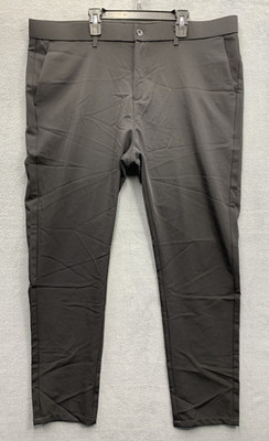 Plaid & Plain Chino Golf Pants Mens Slim Fit Size 40X30 Black Sports Outdoors