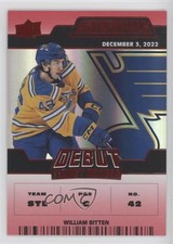 2022 Credentials Debut Ticket Access Red 177/299 Will Bitten William #115 18c6