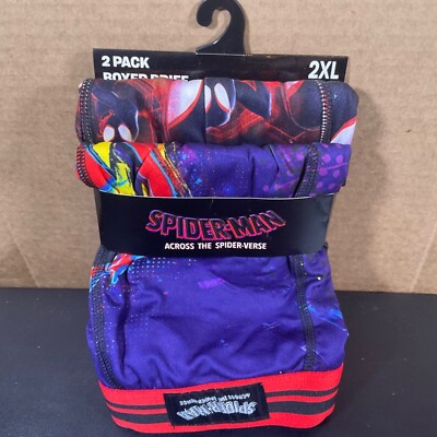 Spider-Man Across The Spider-Verse 2 Pack Boxer Briefs 2XL 44-46 Bioworld