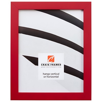 Craig Frames Confetti, Modern Red Solid Wood Picture Frame