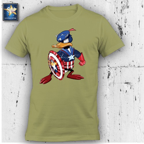 T-shirt maglietta PAPERINO DUCK ADVENGERS DAFFY SUPER EROE IDEA REGALO NATALE - Picture 11 of 14
