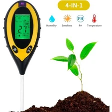 4-in-1 Soil Tester PH Meter for Indoor Outdoor Plants PH Sunlight Temperature