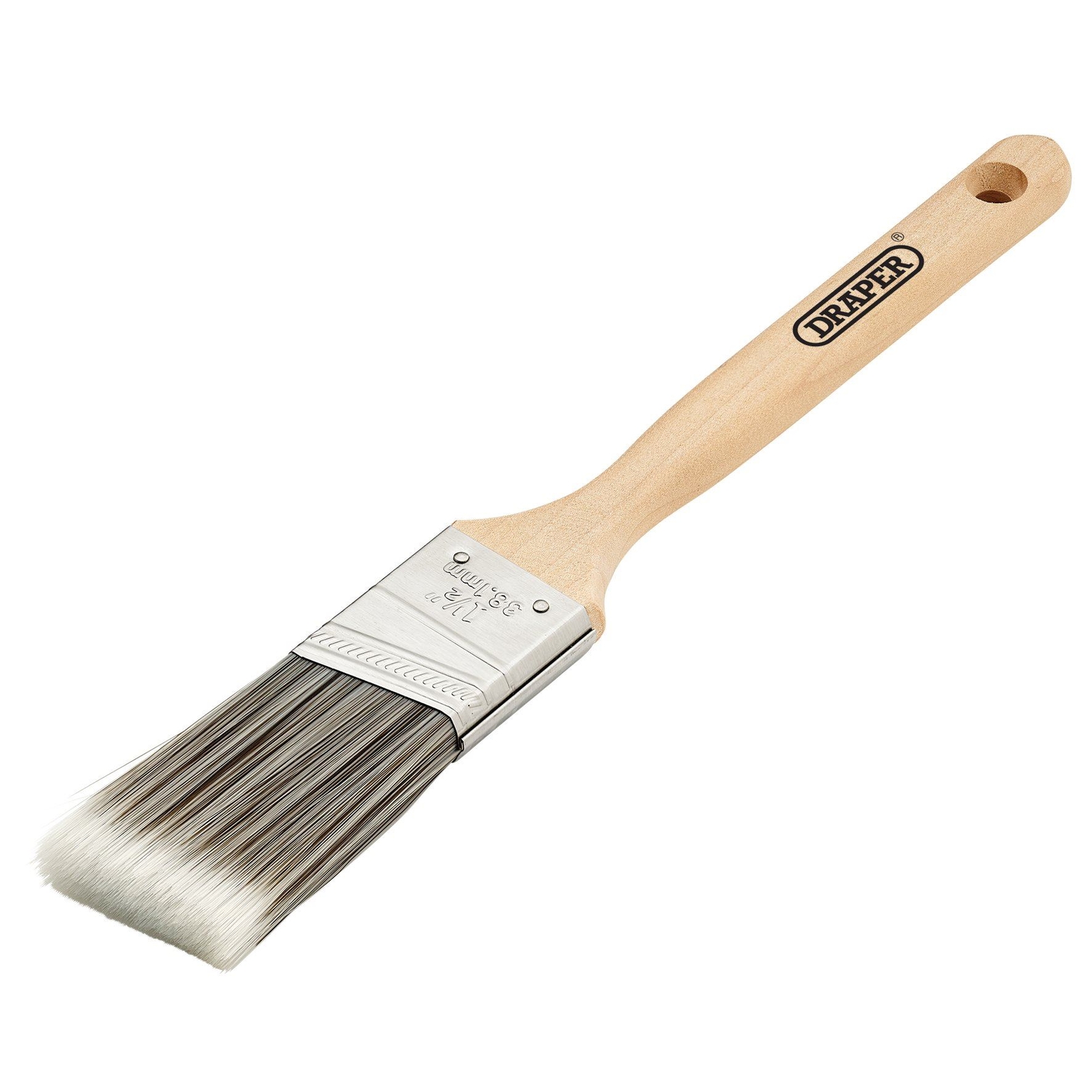 Draper Angled Paint Brush with Wood Handle, 1.5""