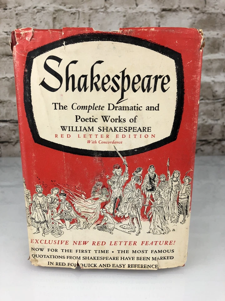 The Complete Works of William Shakespeare Red Letter Edition HB DJ Romeo 1952 - Image 2 of 4