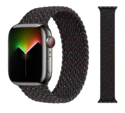 Original Apple Braided Solo Loop Armband 42/44/45mm Größe 10 Black Unity