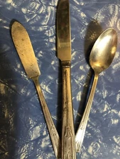 WM Rogers Mfg Co Revelation I Silver Extra Plate Flatware Mono "P" Set Of 3