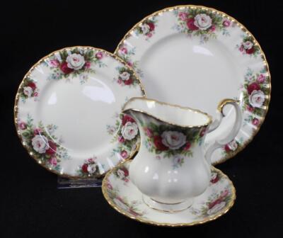Royal Albert Celebration Lot of 1 Creamer 1 Bread Plate 1 Salad Plate & 1 Saucer