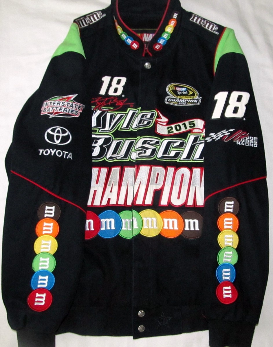 NASCAR◆JH Design/KYLE BUSCH/M&Ms Men's Kyle Busch JH Design Yellow M&Ms Official Pit Shirt