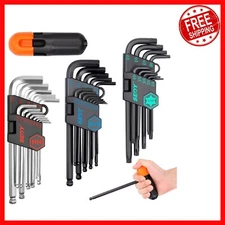 Compact 36-Piece Wrench Set with Color-Coded Hex & Torx Tools for Easy Access