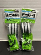 Arden Paradise Lawn Chair Webbing Replacement Black, Blue and White Stripes 39'