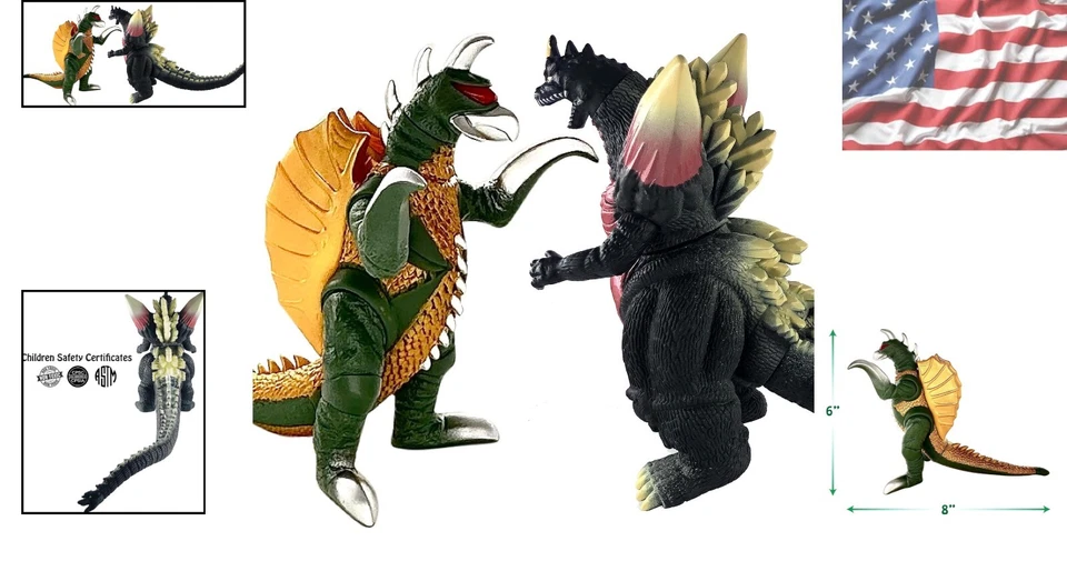Figuras de acción Epic Gigan vs. SpaceGodzilla - seguras, móviles, perfectas para viajar Foto 2 de 4