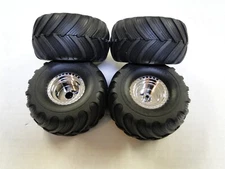 FITS TRAXXAS TRX-4MT 1/18 MONSTER TRUCK Wheels & Tires Chrome TRX4M RC10