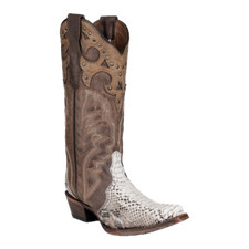 Botas Circle G By Corral Damas Pitón Natural y Superposición Marrón L6231