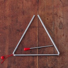 Triangle with beater various sizes 4" 6" or 8" musical percussion instrument