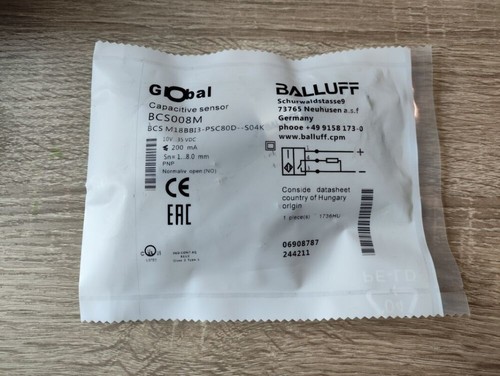 BCS00M8 New Original Balluff capacitive sensor BCS M18BBI3-PSC80D-S04K 10-30VDC - 第 2/3 張圖片
