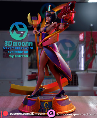 Eliza, Skullgirls Encore, Egypt, 3D Druck, Miniature, Fan Art, sexy Pin-Up Figur