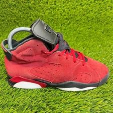 Nike Air Jordan 6 Retro Toro Bravo Boys Size 3Y Red Basketball Shoes Sneakers