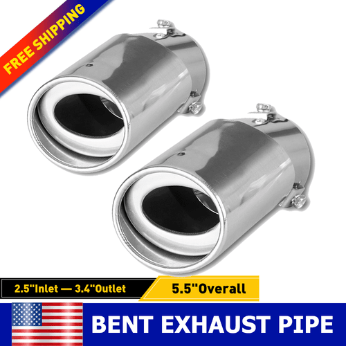 For Toyota Camry Car Chrome Stainless Steel Rear Exhaust Pipe Tail Muffler Tip 2 - Bild 11 von 14