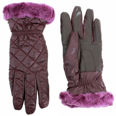 Ugg Women's Slim Fit Aster Quilted Smart Winter Gloves Sz: L/XL