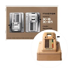 Repro Victor X6 & X61 Cash Register Instruction Manual Vtg Adding Machine