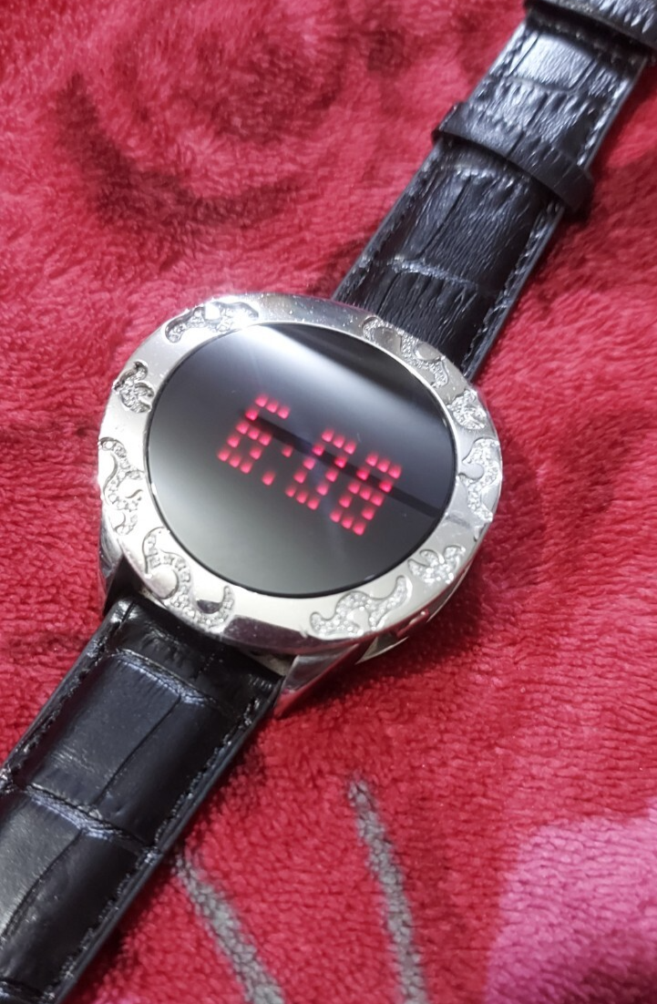 Vintage Black Armin All Steel Digital Quartz Watch Men Diamond