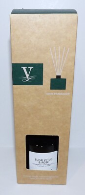 VILA HERMANOS EUCALYPTUS & ROSE 3.38 OZ AROMA REED DIFFUSER IN BOX