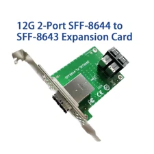 12G 2-Port SFF-8644 to SFF-8643 Expansion Card XIC4383