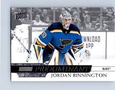 HOCKEY CARD UPPER DECK 2020 PREDOMINANT ST.LOUIS BLUES JORDAN BINNINGTON  NO123