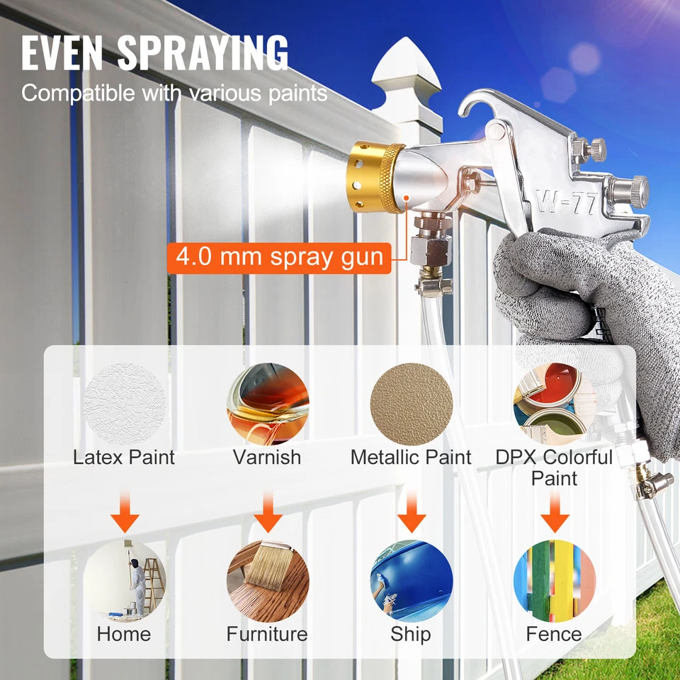 VEVOR Réservoir de Peinture sous Pression 30 L 70 PSI Agitation Automatique - Photo 4/4