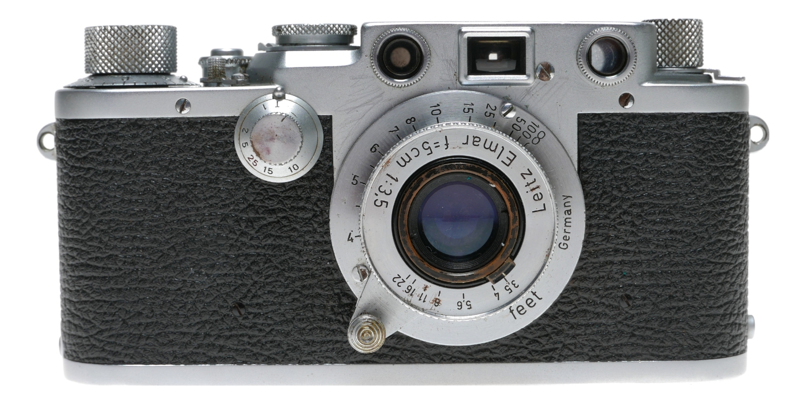 Leica IIIF Red dial 35mm film camera with Elmar 50mm F3.5 lens  