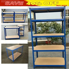Garage Shelving 5 Tier Racking Boltless Shelves Heavy Duty Storage Shelf Shop