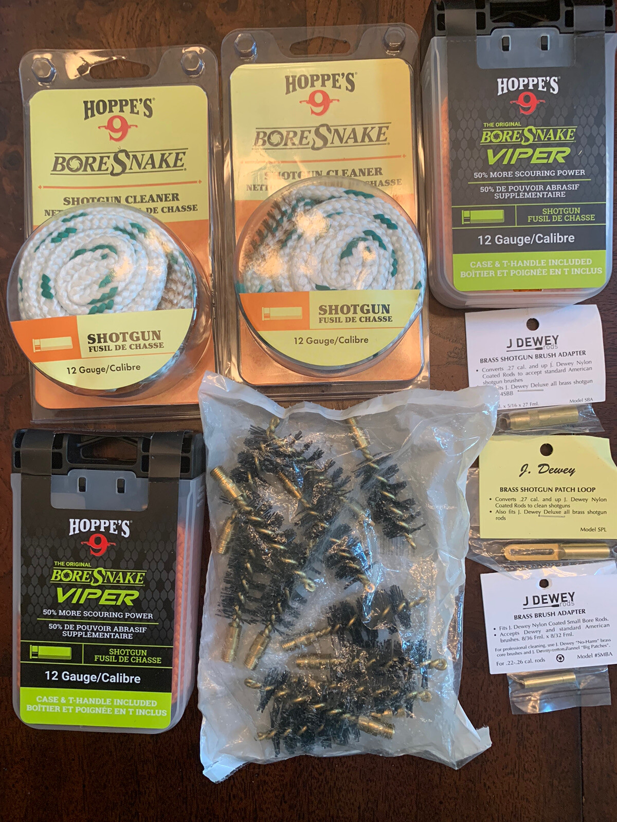 Hoppe's Viper Boresnake 12 Gauge Shotgun Cleaner Brushes Dewey Adapters