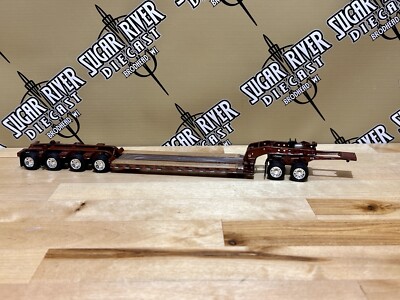 Dcp 1/64 Lowboy tri axle Magnitude heavy haul trailer with jeep and flip axle