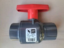 1  1/2" Slip Conn Spears Industrial Sch 80 Pvc Ball Valve #2132-015 FKM seal New